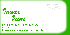 tunde puns business card